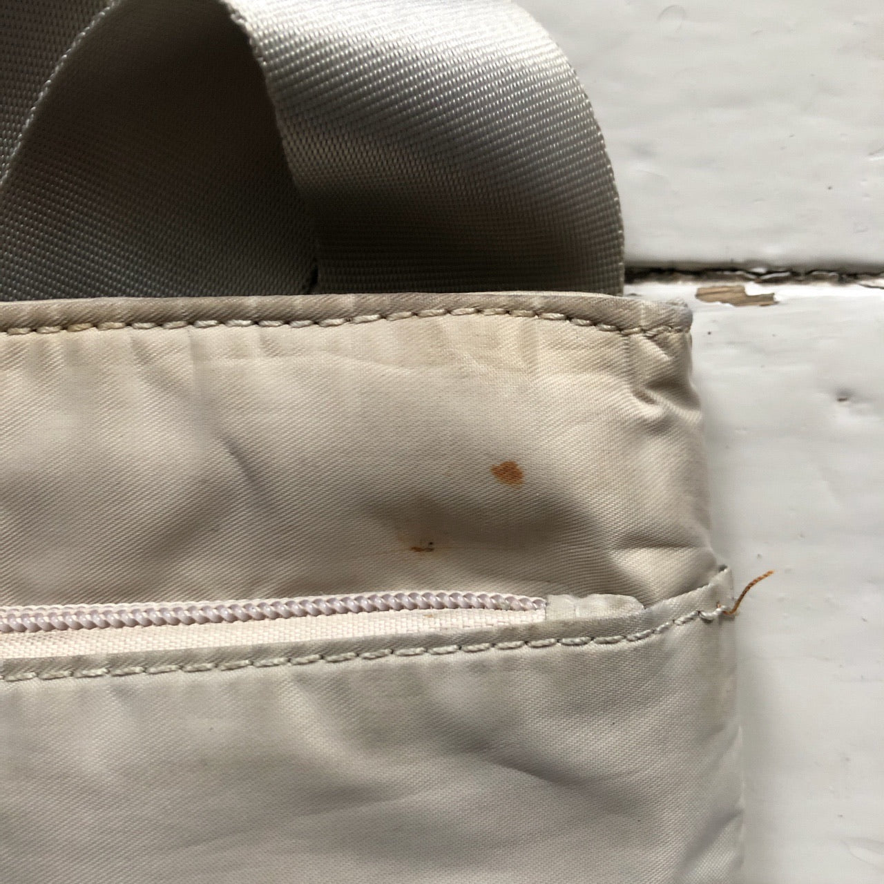 Prada Sport Vintage Cream Pouch Bag