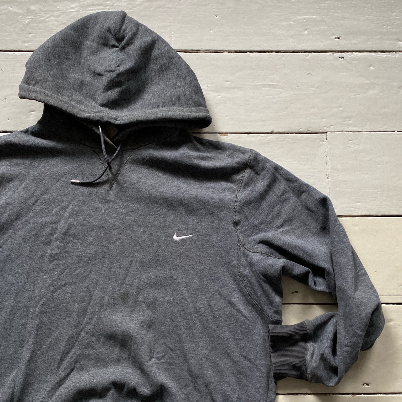 Nike Swoosh Grey Hoodie (Large)