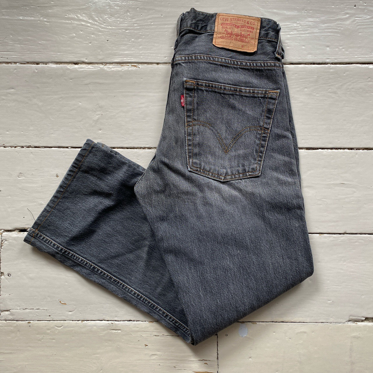 Levis 507 Charcoal Bootcut Jeans (34/27)