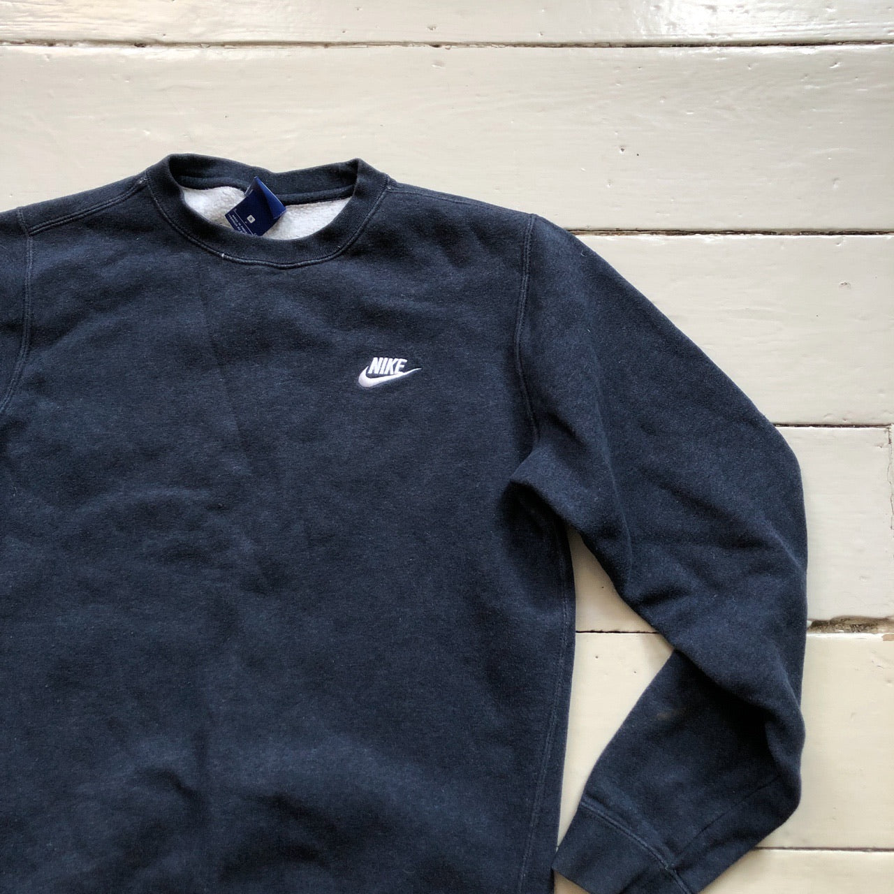 Nike Swoosh Navy Sweatshirt (Small)