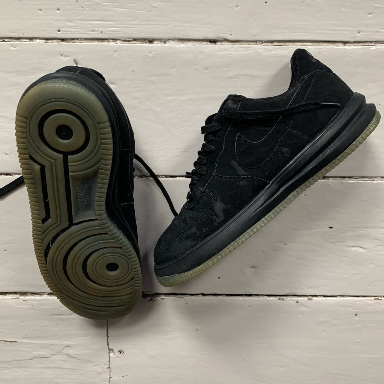 Nike Air Force 1 Black Lunar Suede (UK 9)