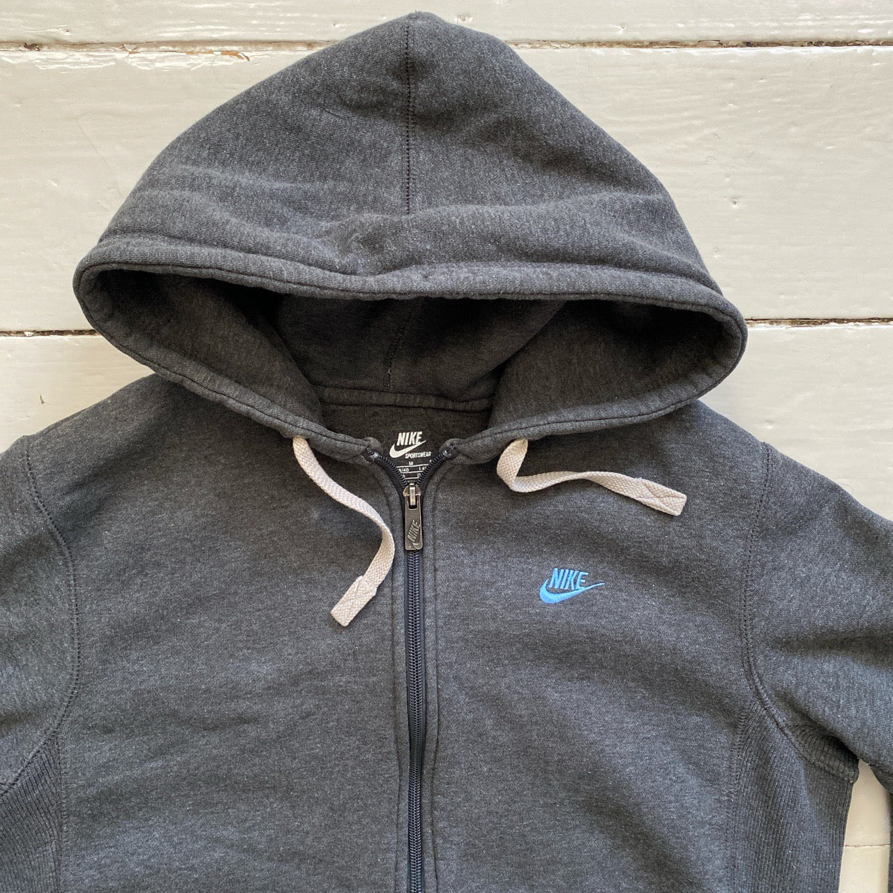 Nike Swoosh Grey Hoodie (Medium)