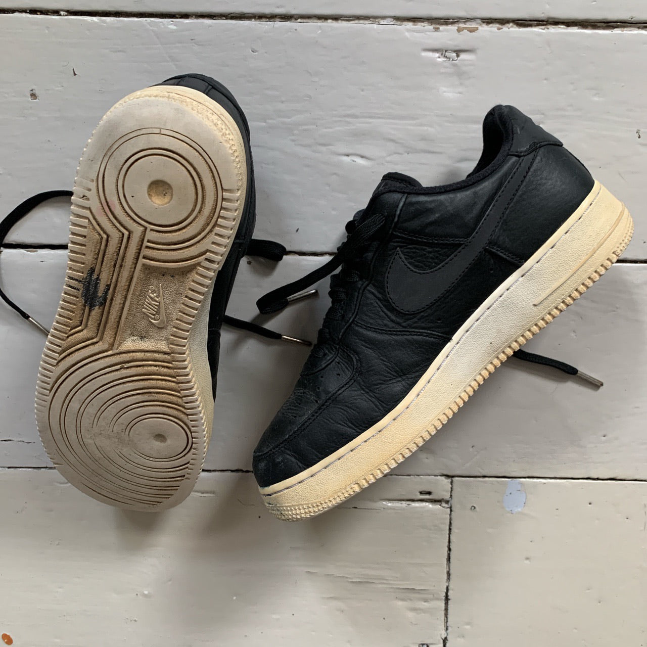 Nike Air Force 1 Black and White (UK 8)