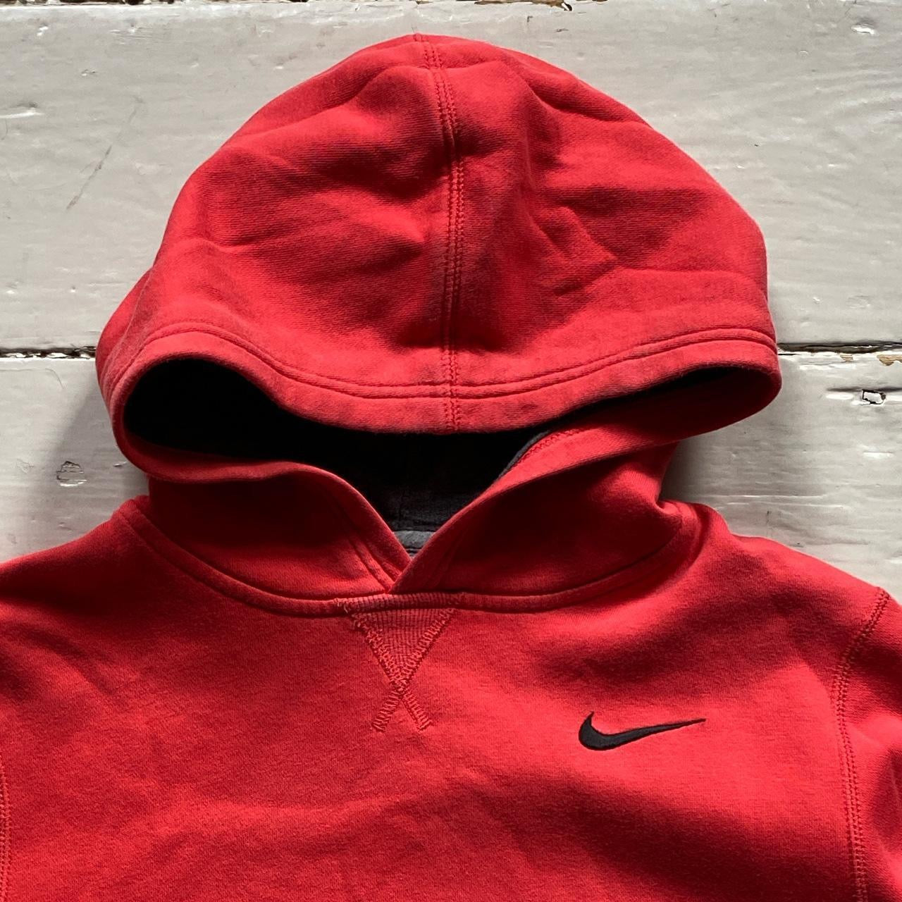 Nike Swoosh Red Hoodie Womens (Small)