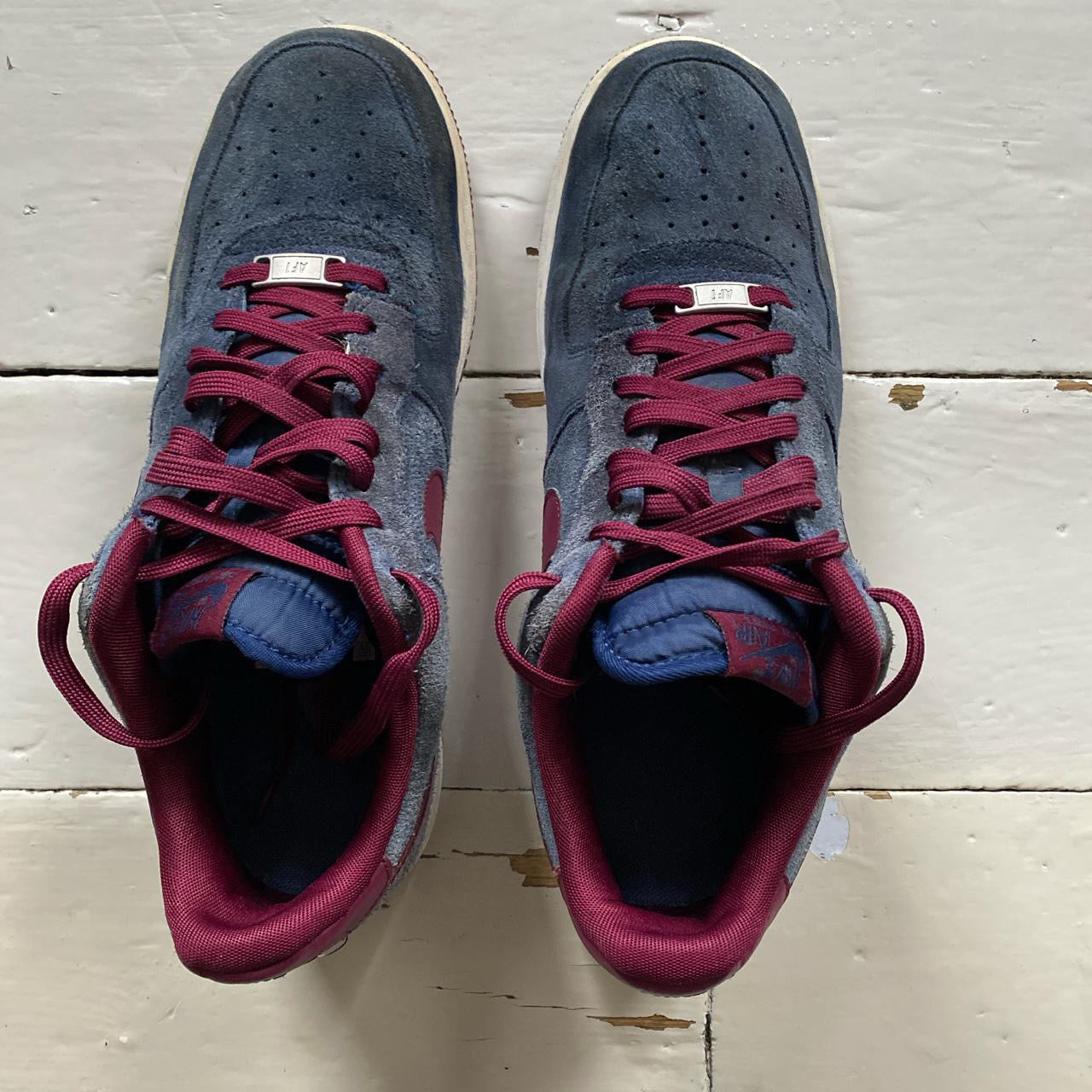 Nike Air Force 1 Grey and Burgundy (UK 11)