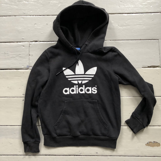 Adidas Originals Black Hoodie (Womens UK 6)