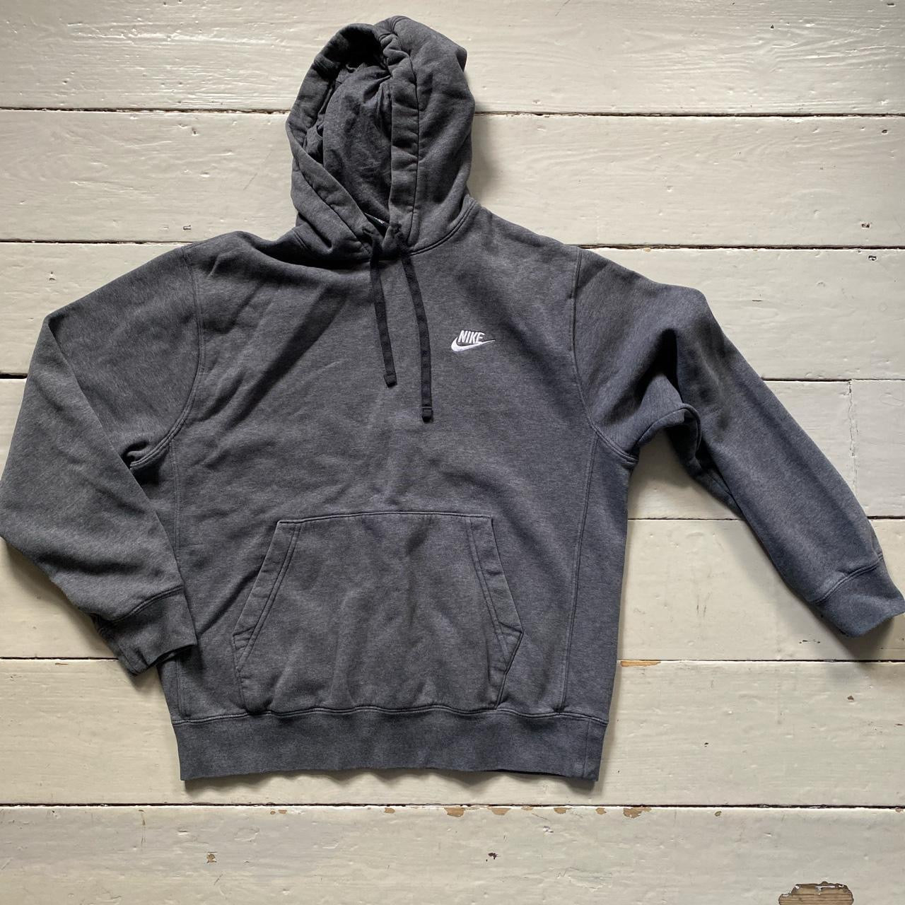 Nike Swoosh Grey Hoodie (Medium)