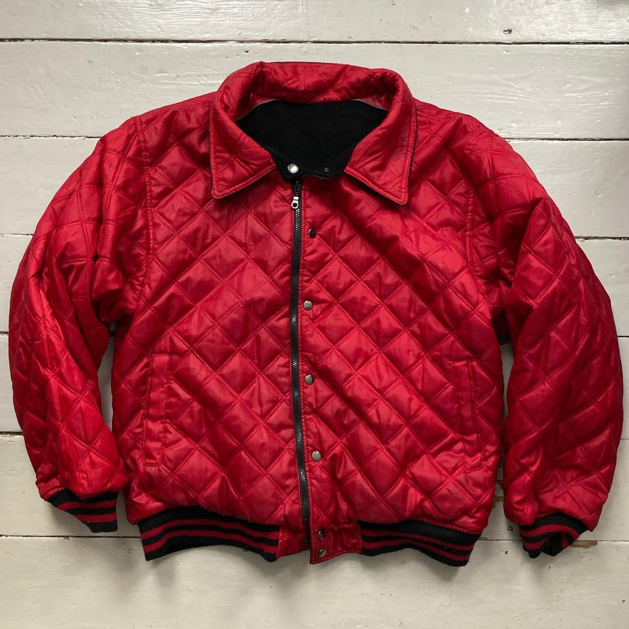 Down Impact Vintage Leather Wool Jacket (XXL)