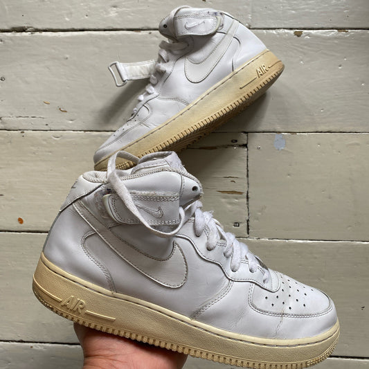 Nike Air Force 1 Mid White (UK 9)