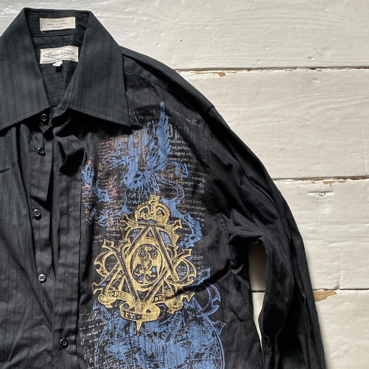 Eighty Eight Black Grunge Shirt (Medium)