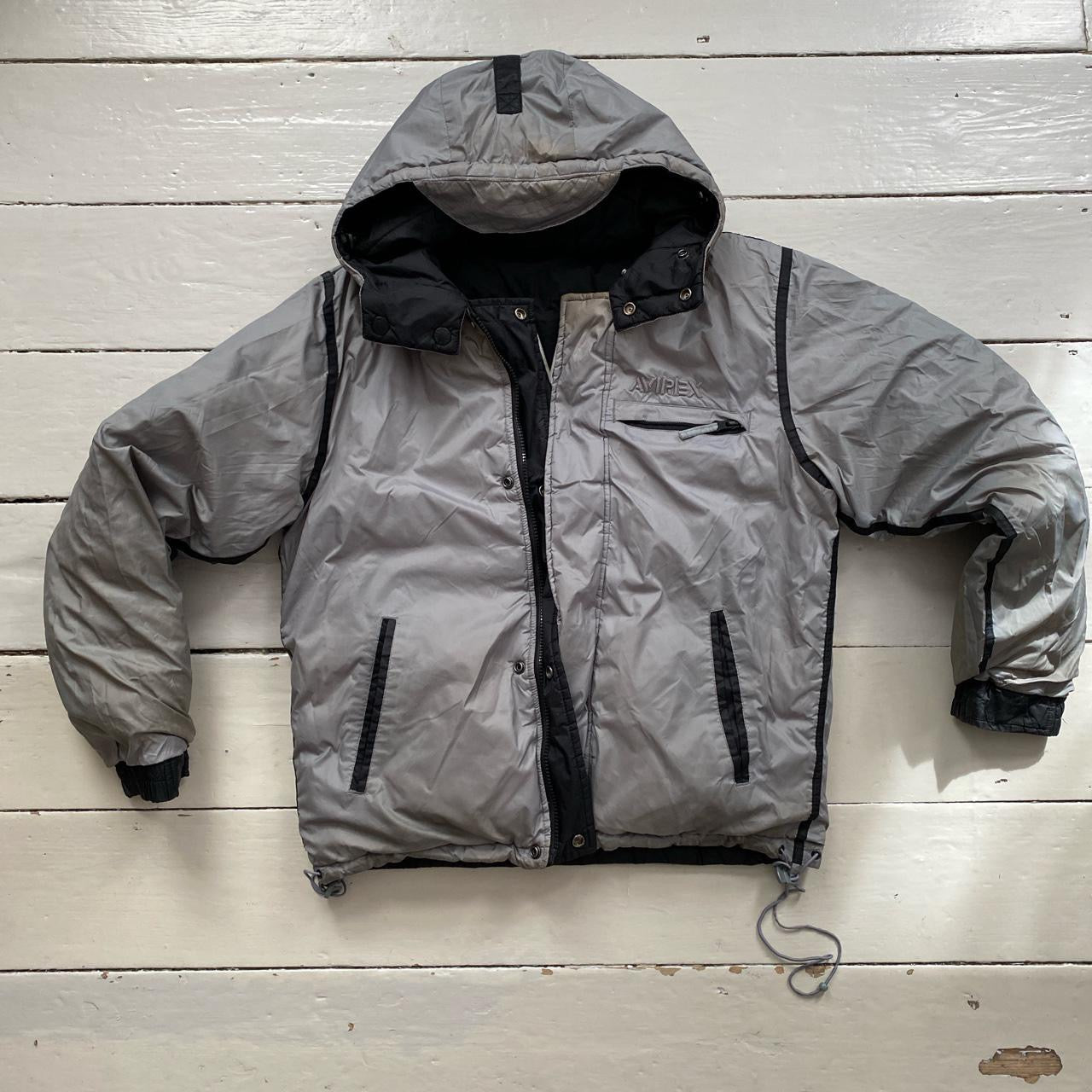 Avirex Reversible Puffer Bomber Jacket (Small)