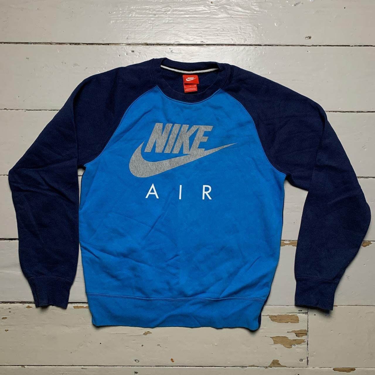 Nike Air Jumper Blue And White Small Wear Garson