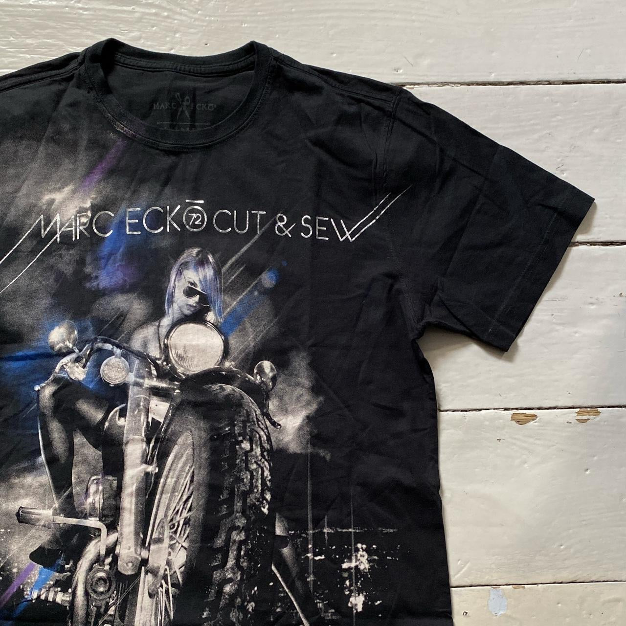 Ecko Vintage Black Motorbike T Shirt (Medium)