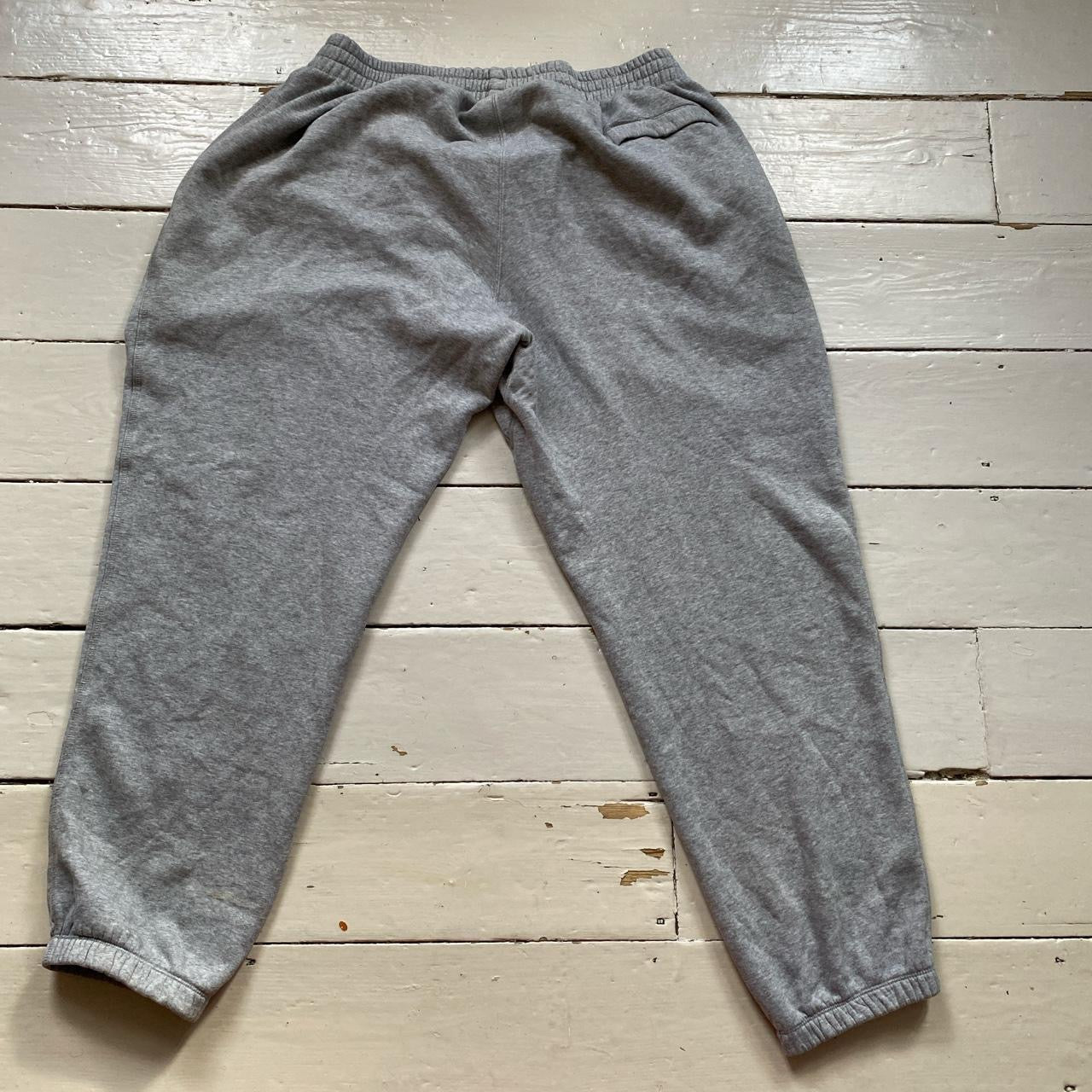 Nike White Swoosh Grey Joggers (XXL)
