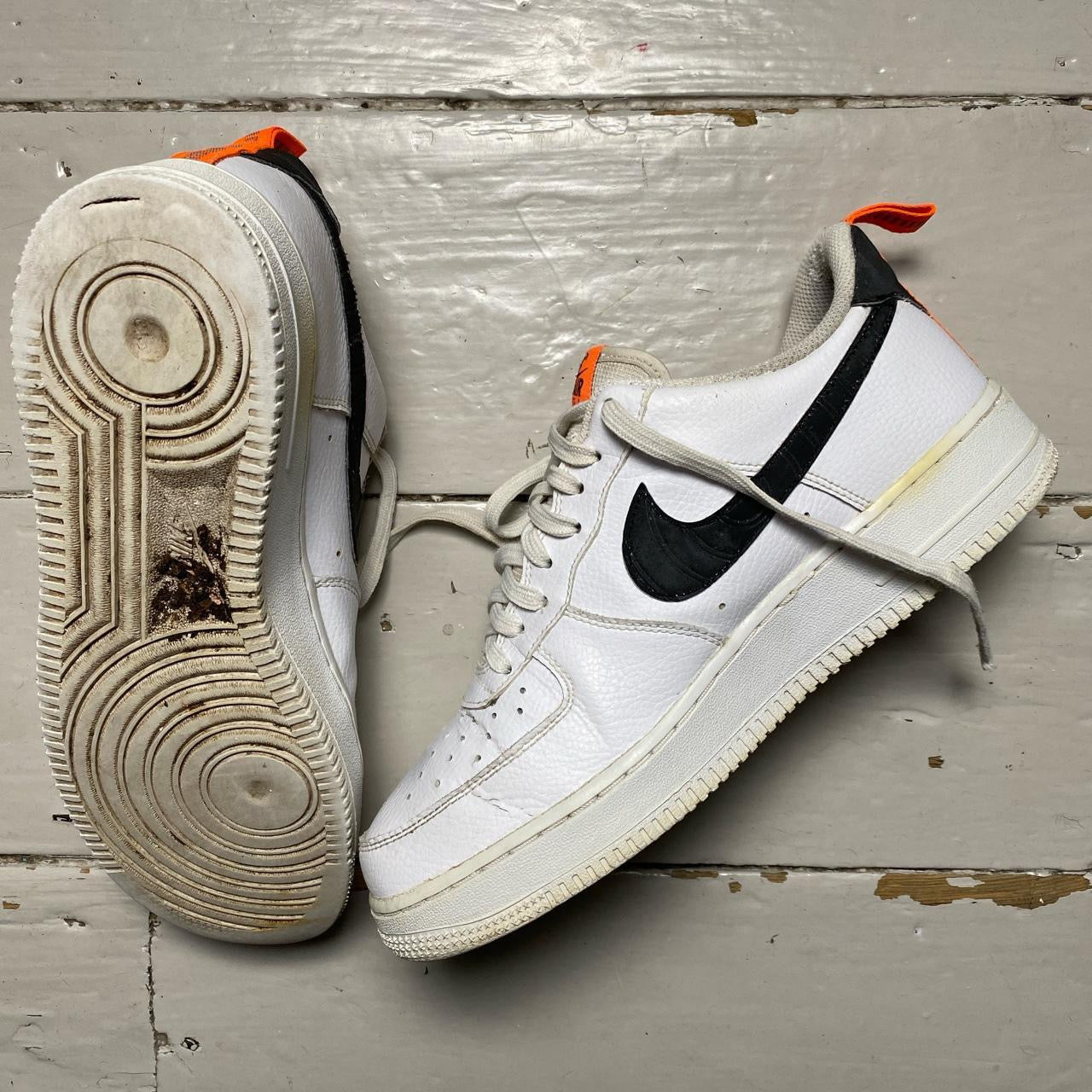 Nike Air Force 1 White and Black (UK 9)
