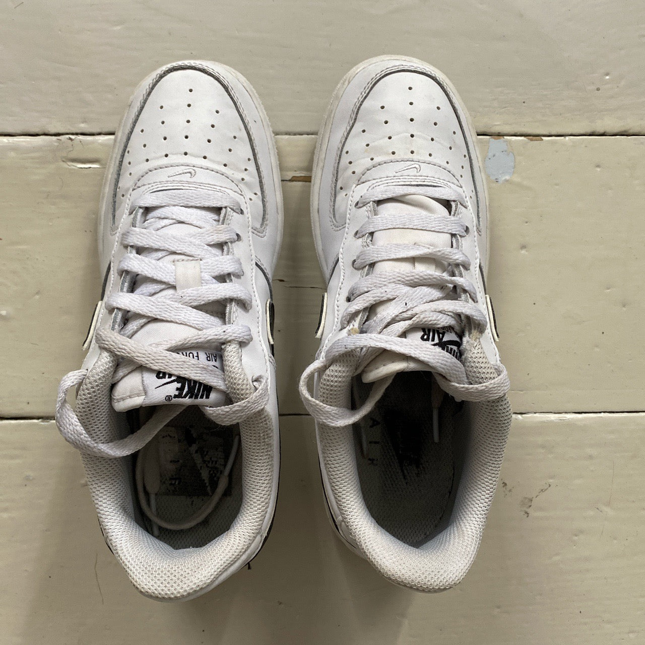 Nike Air Force 1 White and Black (UK 5)