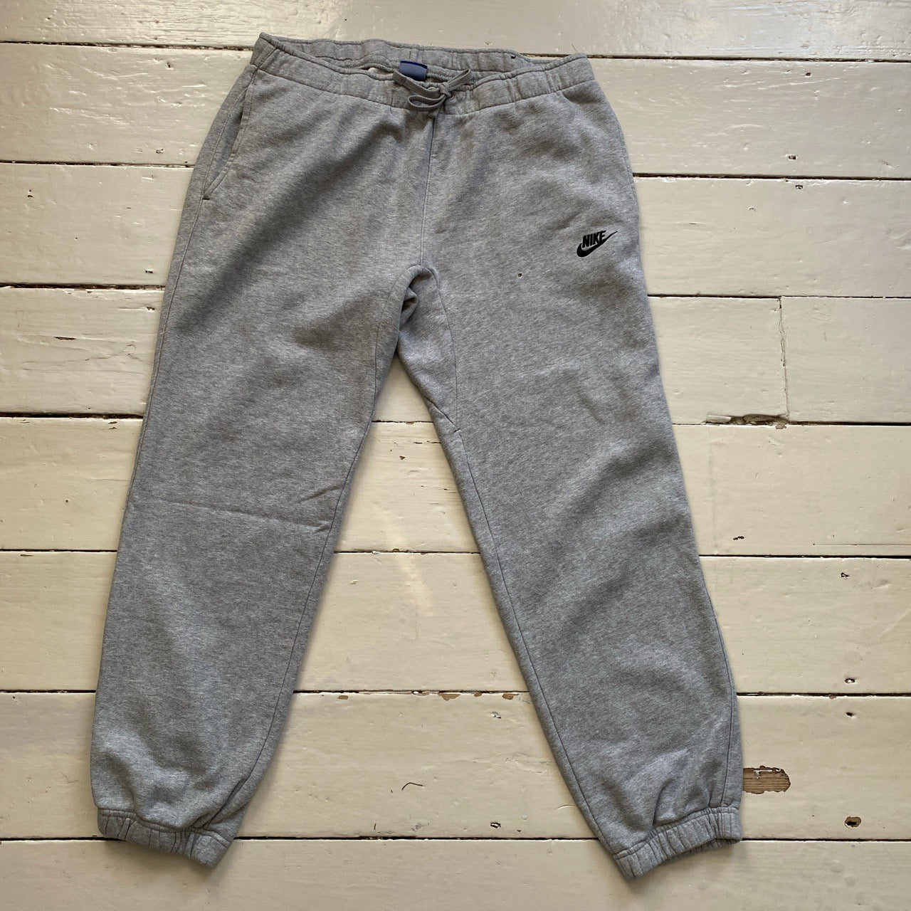 Nike Swoosh Spellout Grey Joggers (Large)