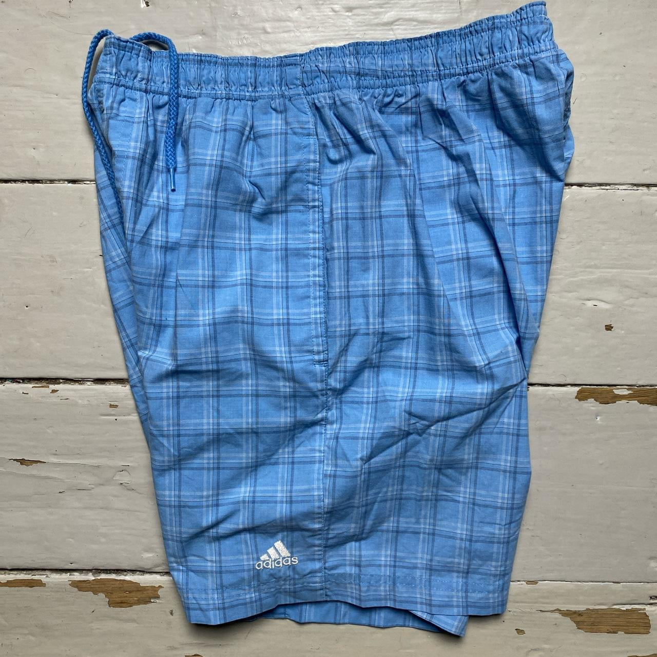 Adidas Vintage Light Blue Shorts (Small)
