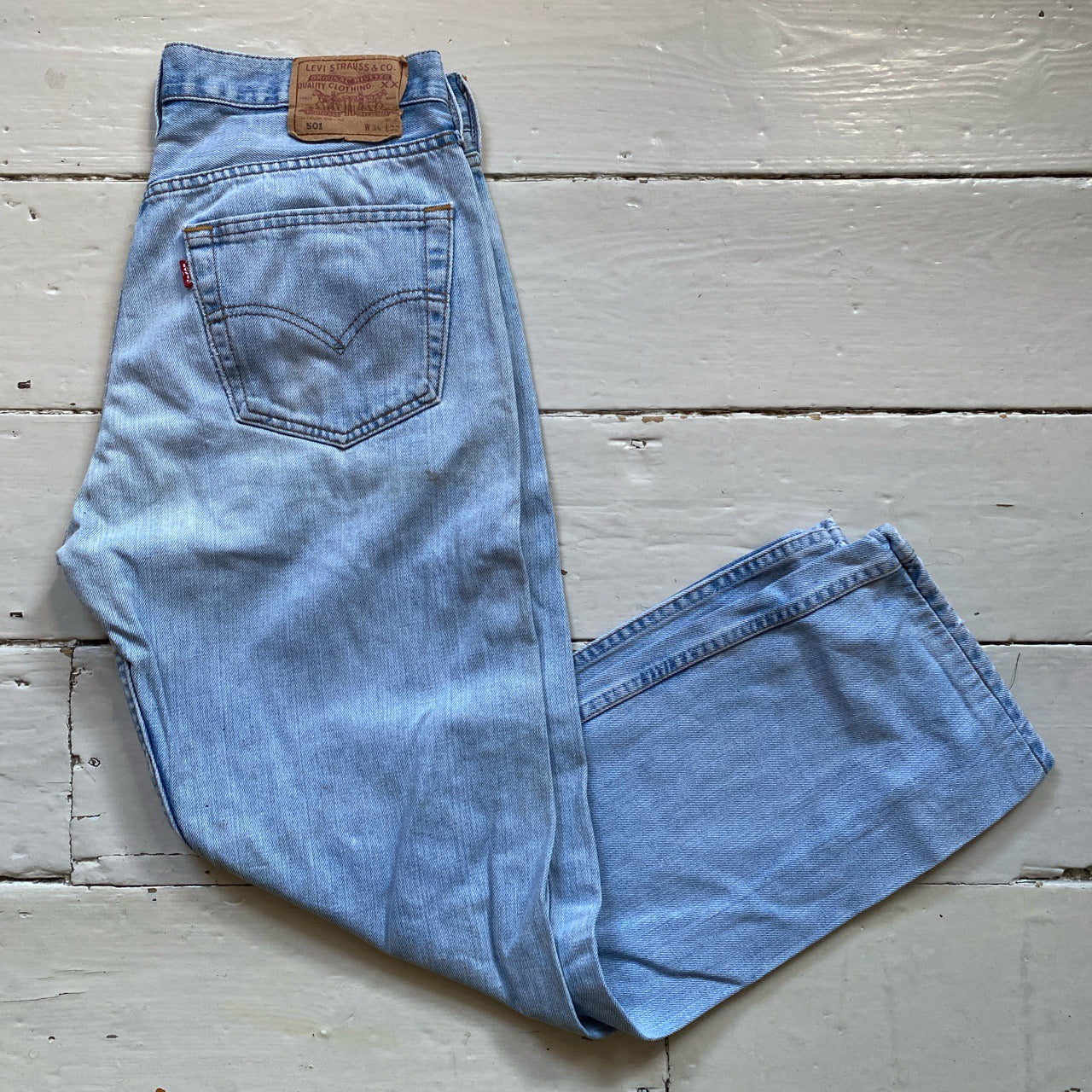 Levis 501 Light Blue Jeans (34/30)