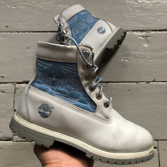 Timberland Blue and White Boots (UK 5)