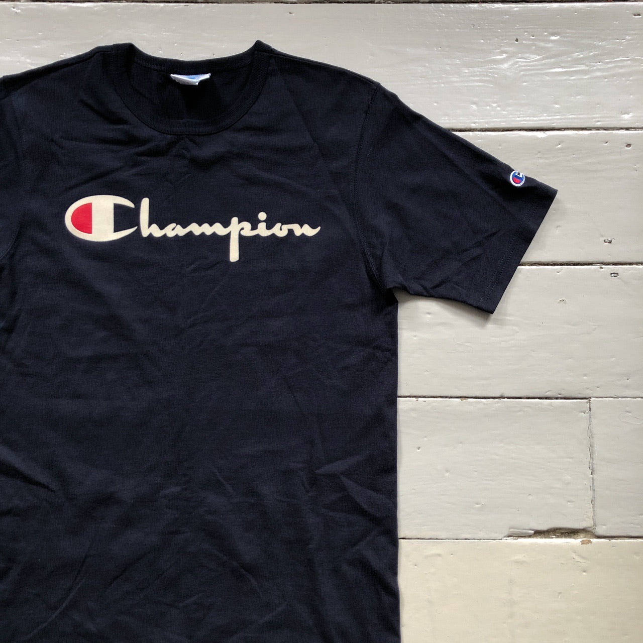 Champion Spellout T Shirt (Medium)