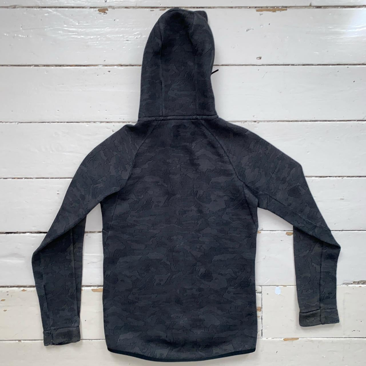 Nike Tech fleece Camouflage Grey Hoodie (Small)