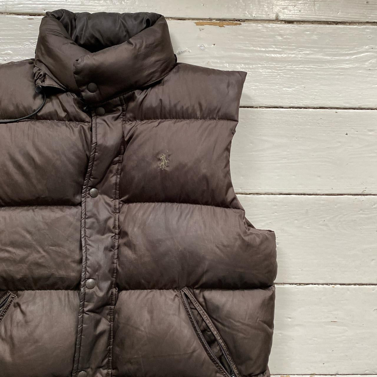 Ralph Lauren Brown Puffer Gilet (Large)