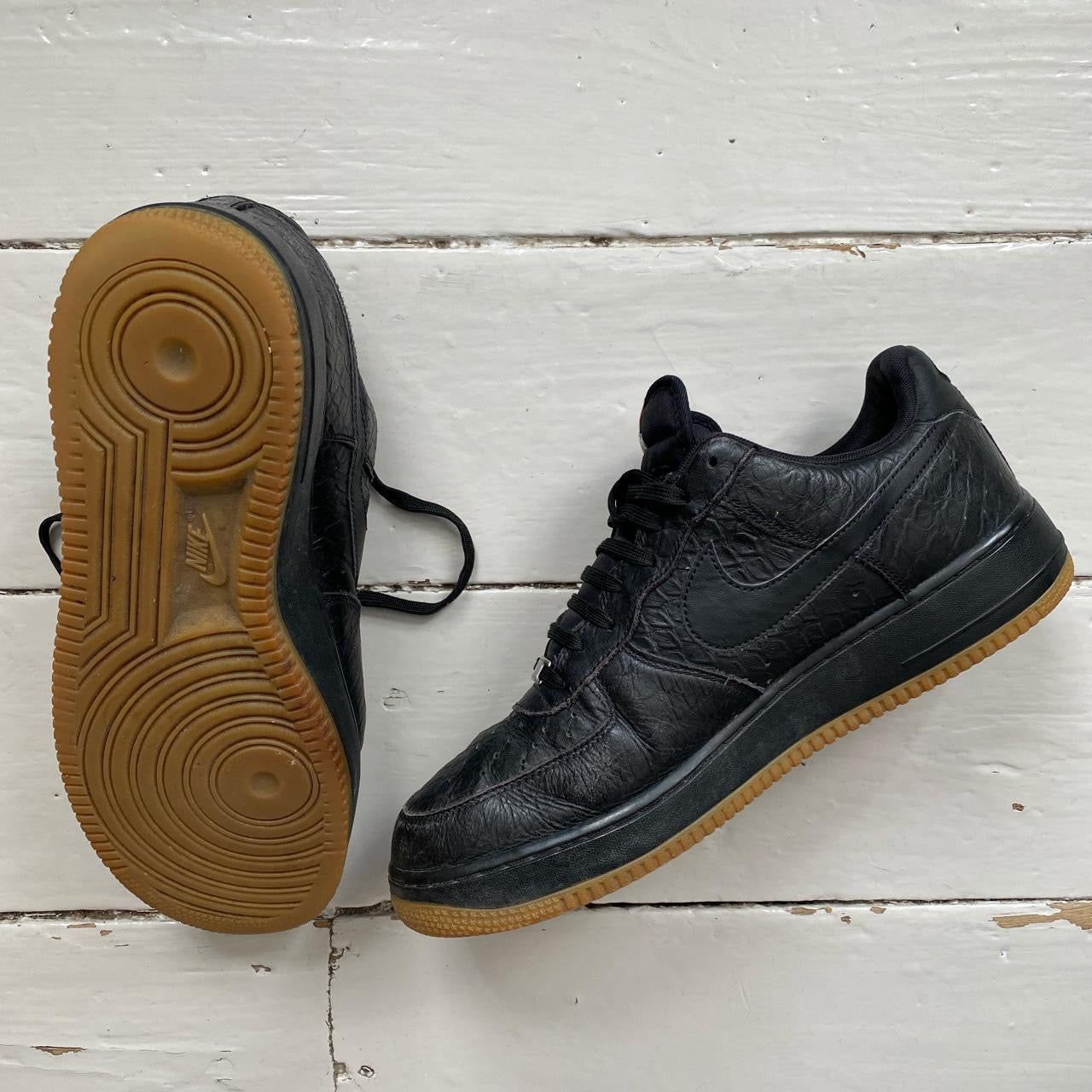 Nike Air Force 1 Black Gum Sole (UK 11)