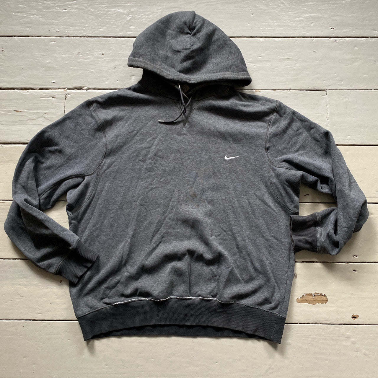 Nike Swoosh Grey Hoodie (Large)