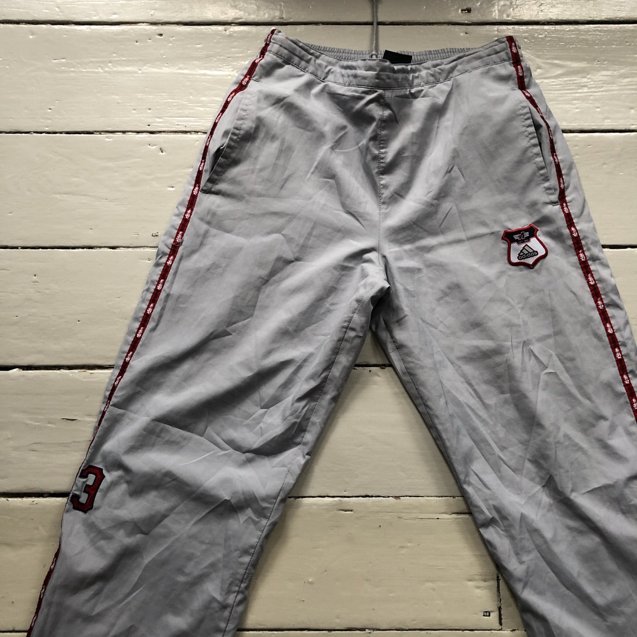 Adidas Repeat Logo Grey Shell Bottoms (Small)