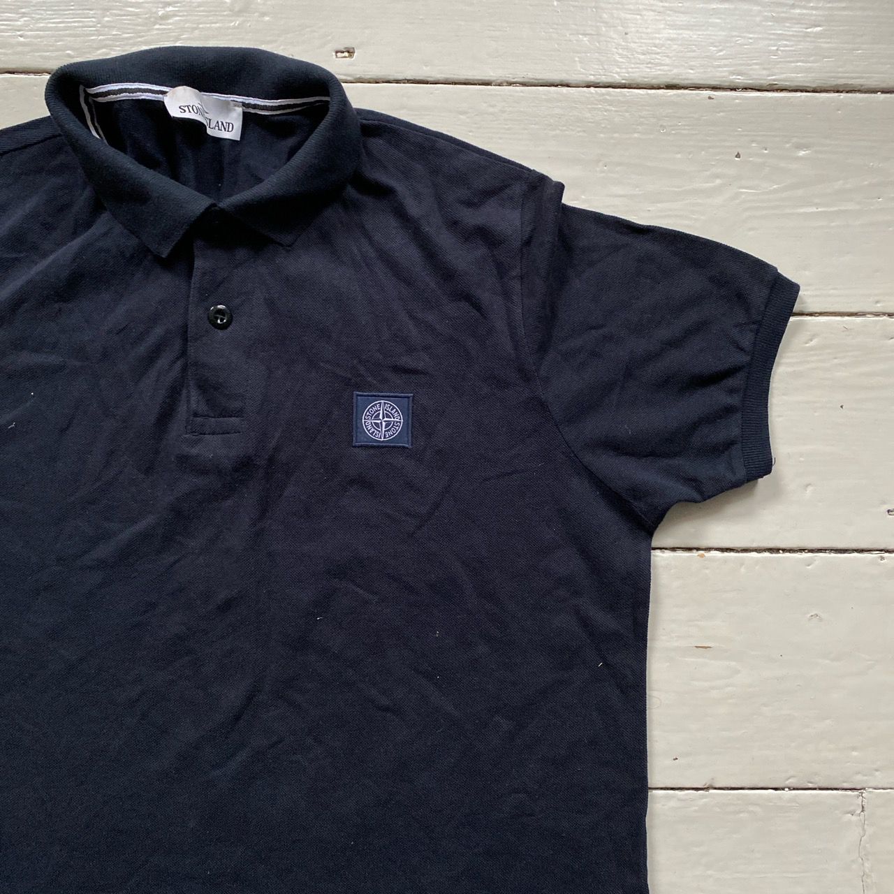 Stone Island Black Polo (XL)