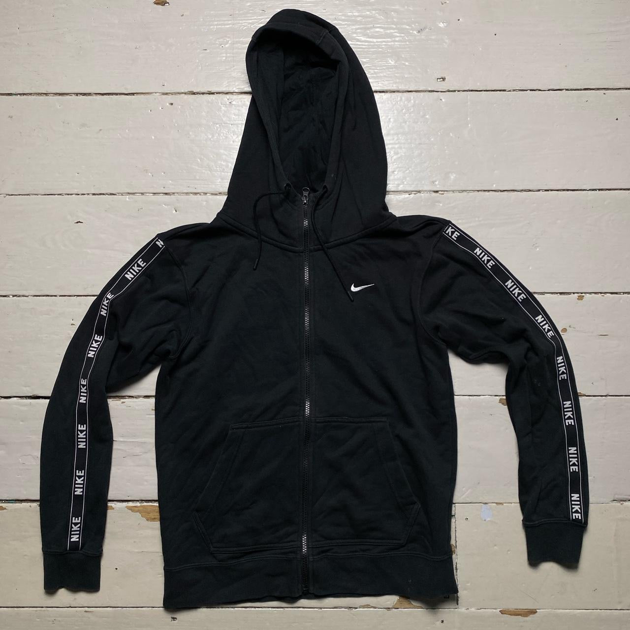 Nike black tape hoodie hotsell