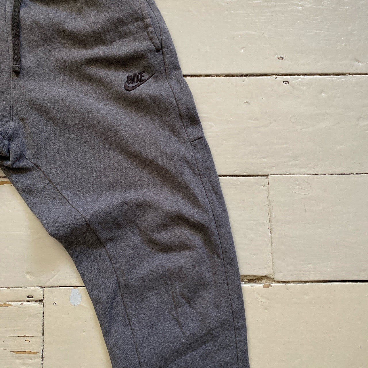 Nike Swoosh Grey Joggers (Medium)