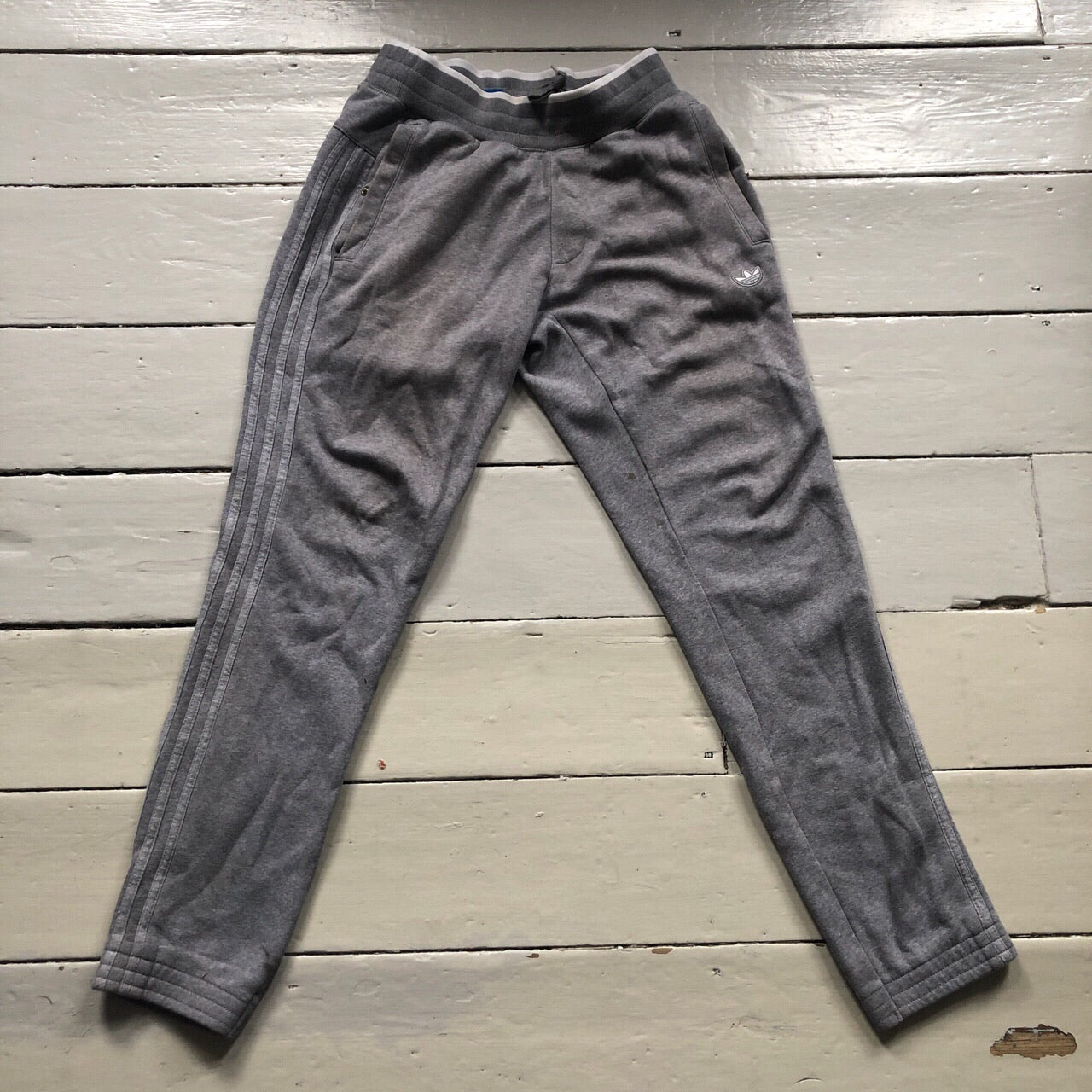Adidas Grey Cotton Tracksuit (Small)