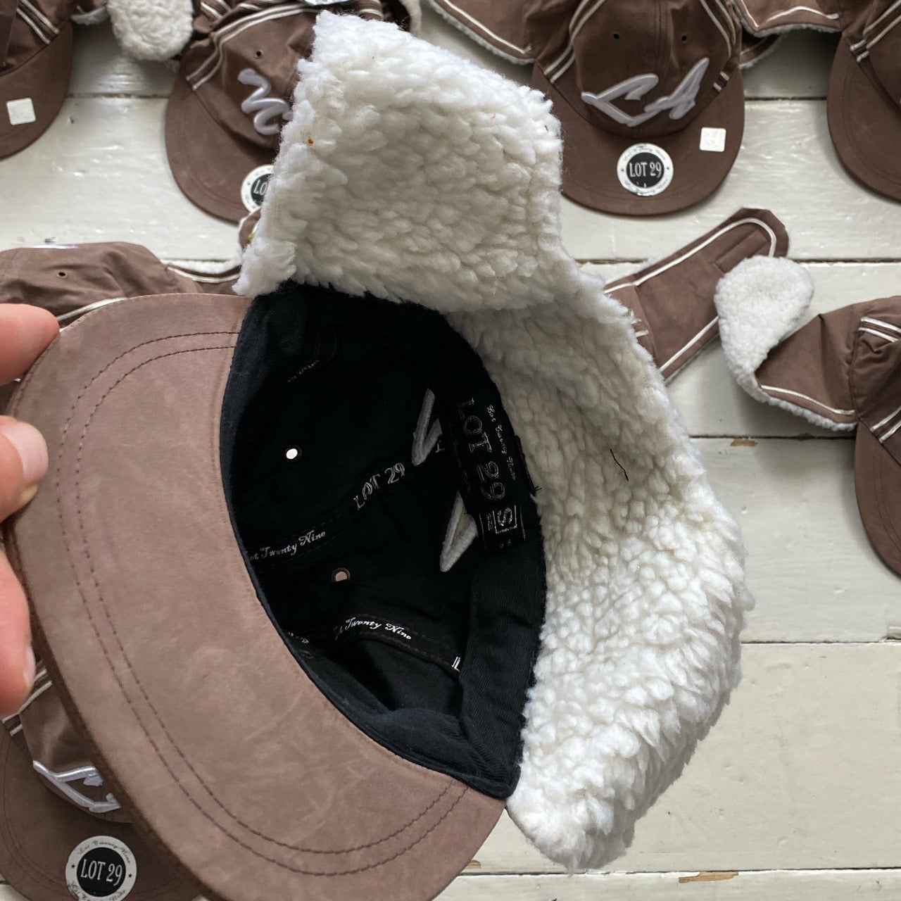 Lot 29 Vintage Dog Ear Sherpa Fitted Caps