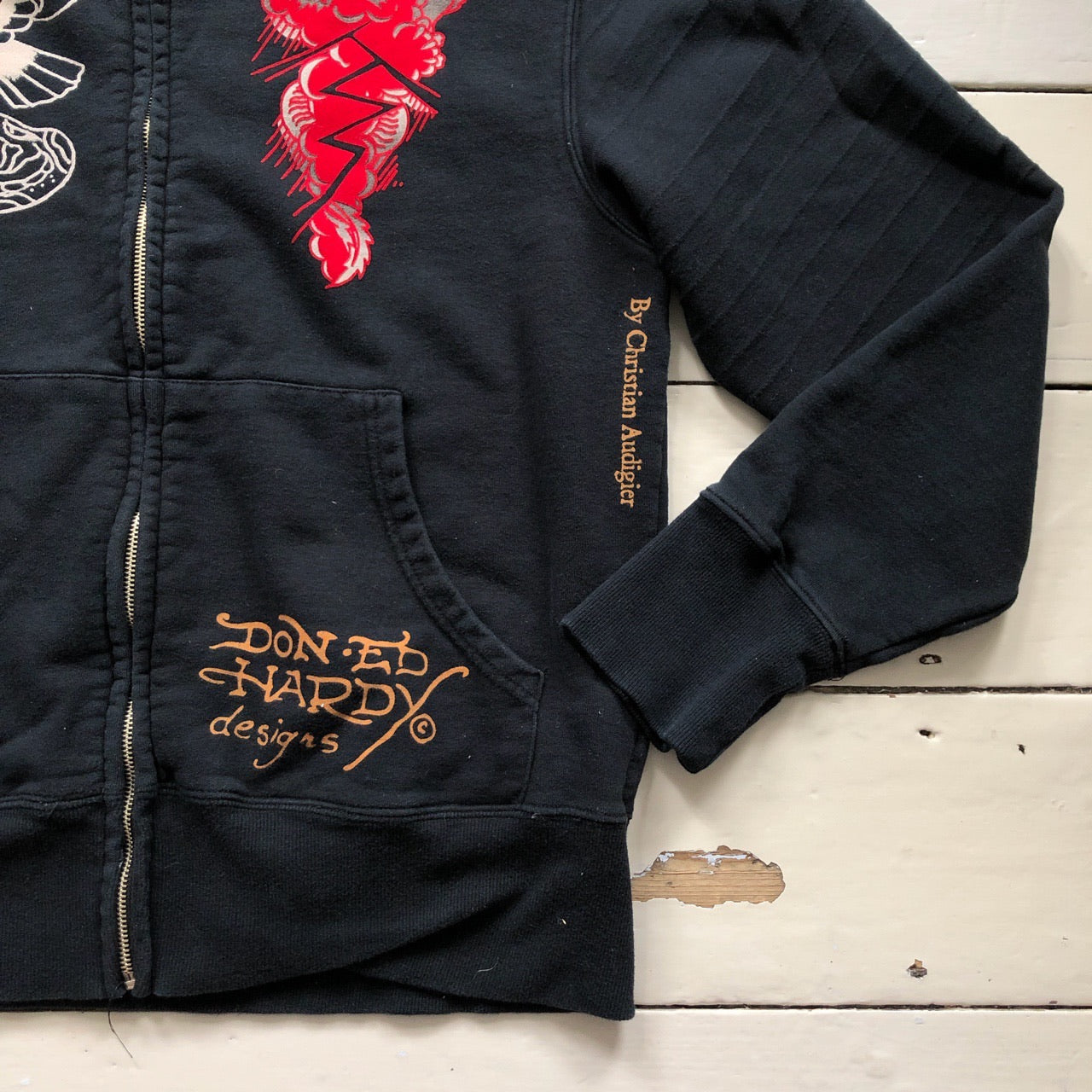 Ed Hardy Zip Up Jumper (Large)