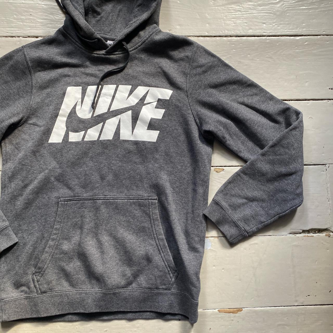 Nike Club Swoosh Grey Hoodie (Small)