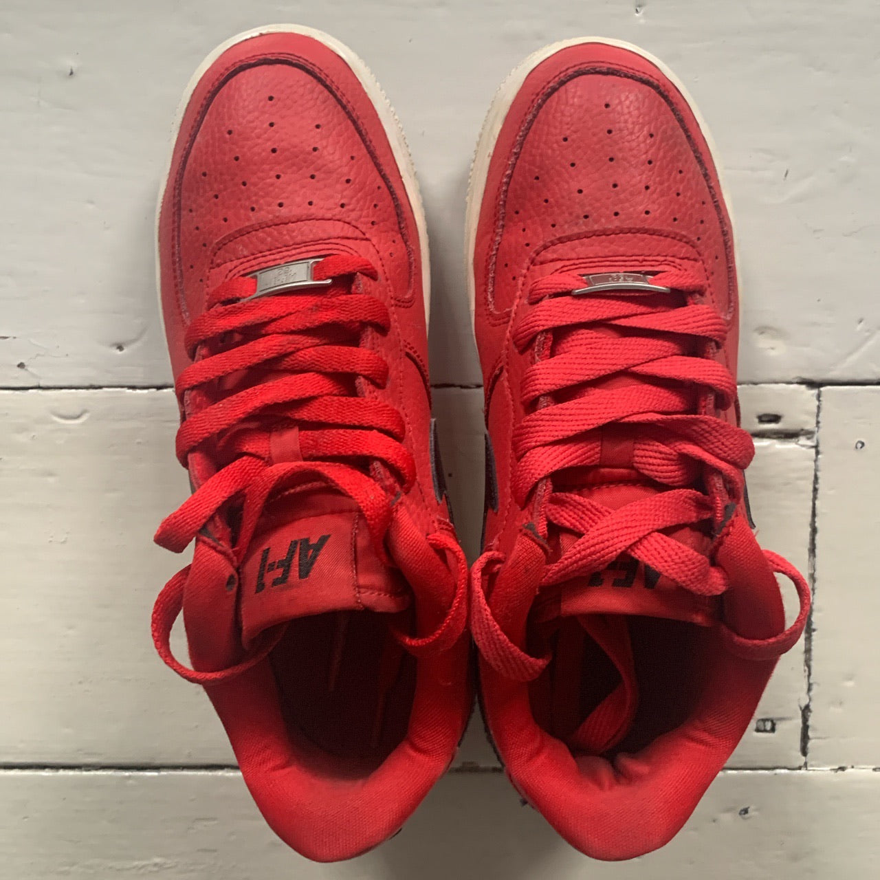 Nike Air Force 1 NBA Red and Black (UK 5.5)