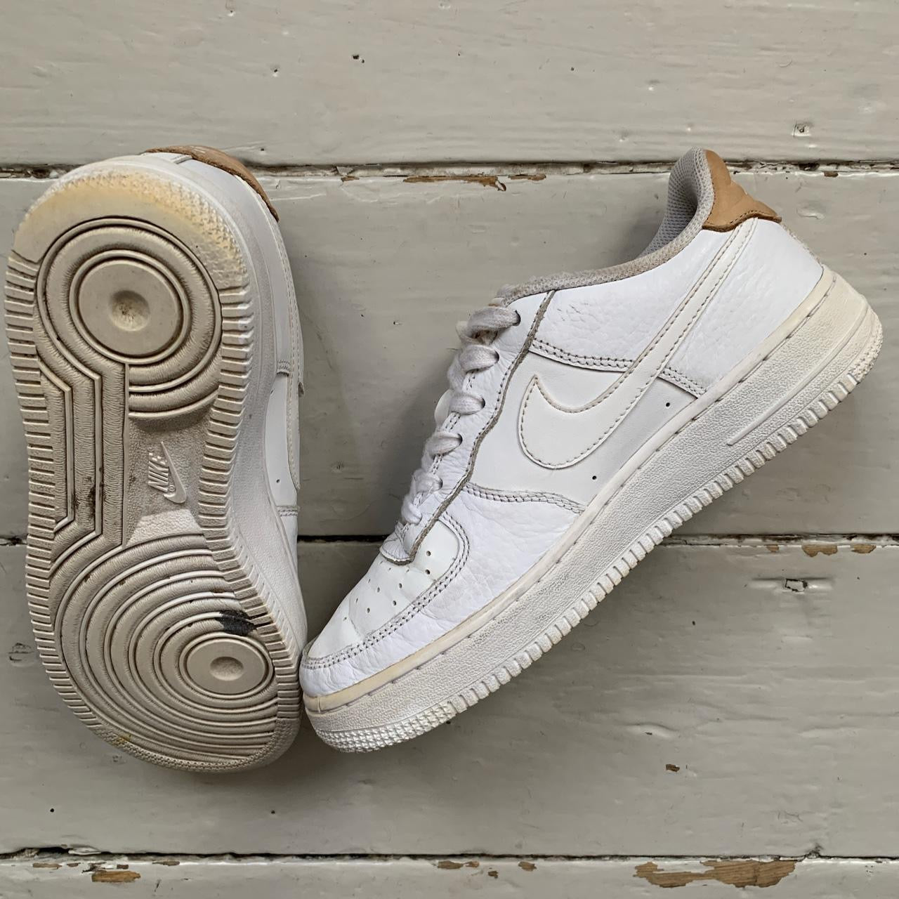 Nike Air Force 1 White and Beige (UK 5)
