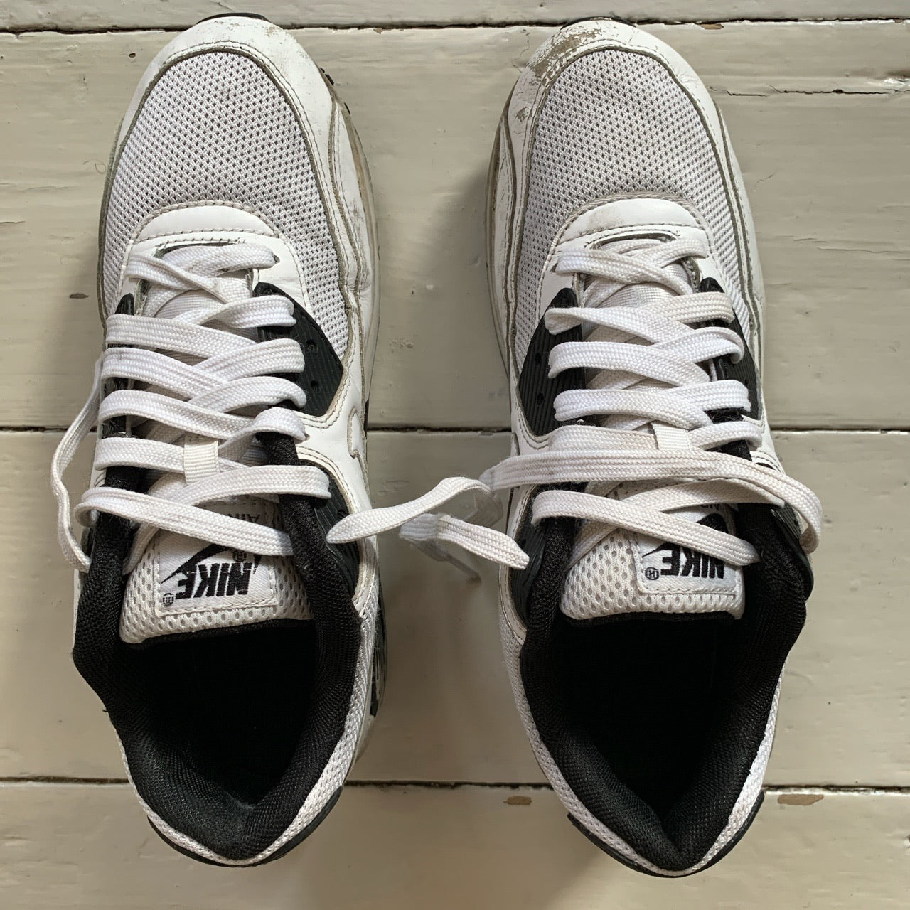 Nike Air Max 90 White and Black (UK8.5)