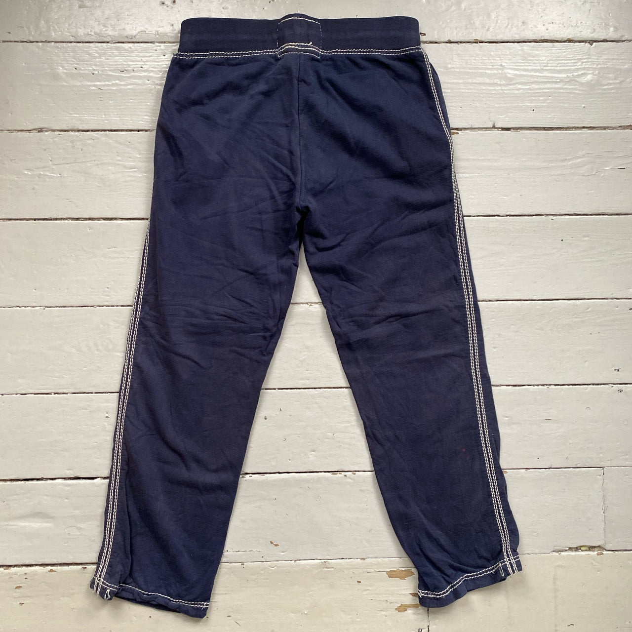 True Religion Tri Contrast Stitch Navy Joggers (Medium)