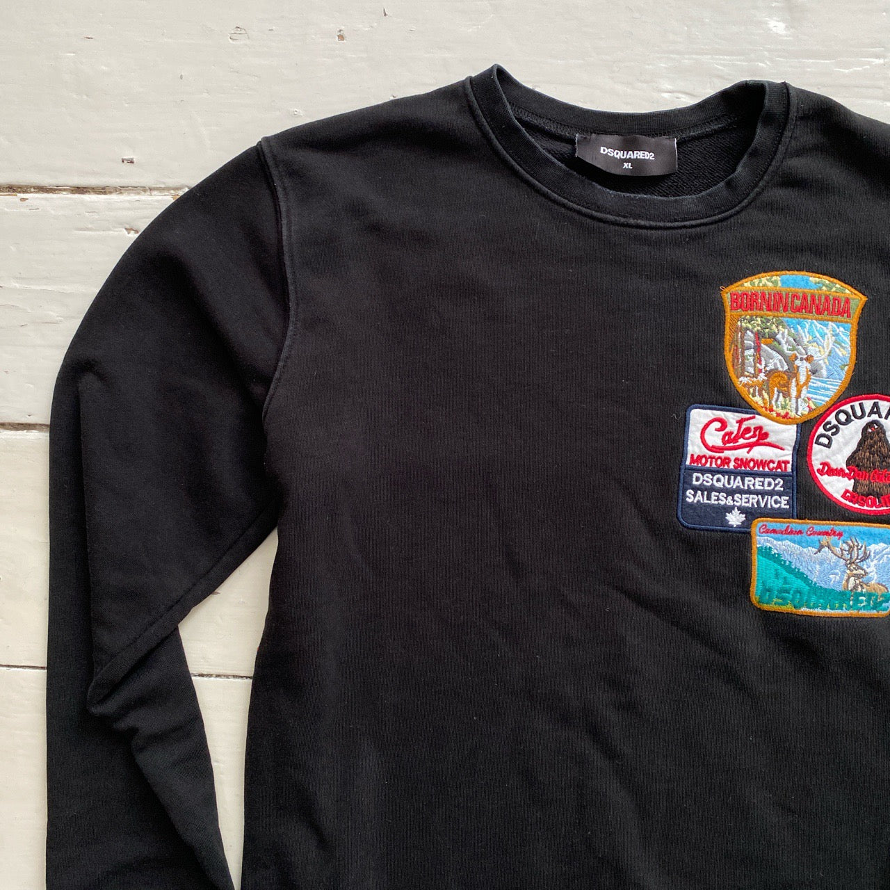 Dsquared2 Patch Black Sweatshirt (XL)