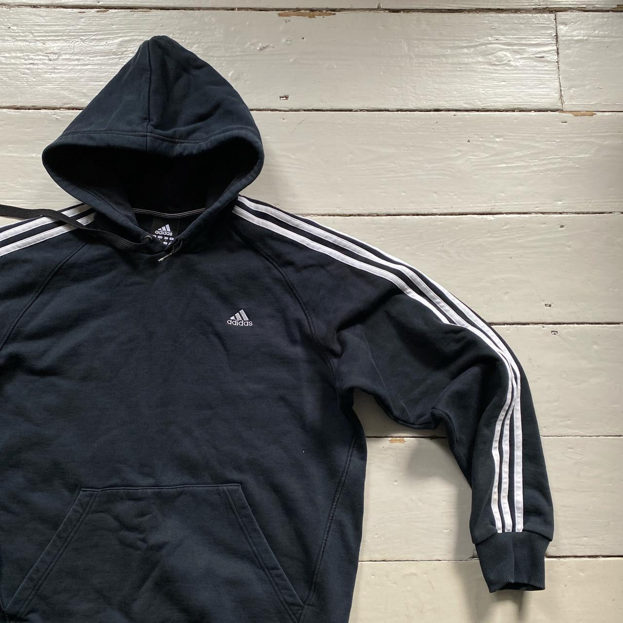 Adidas Black Stripe Hoodie (Large)