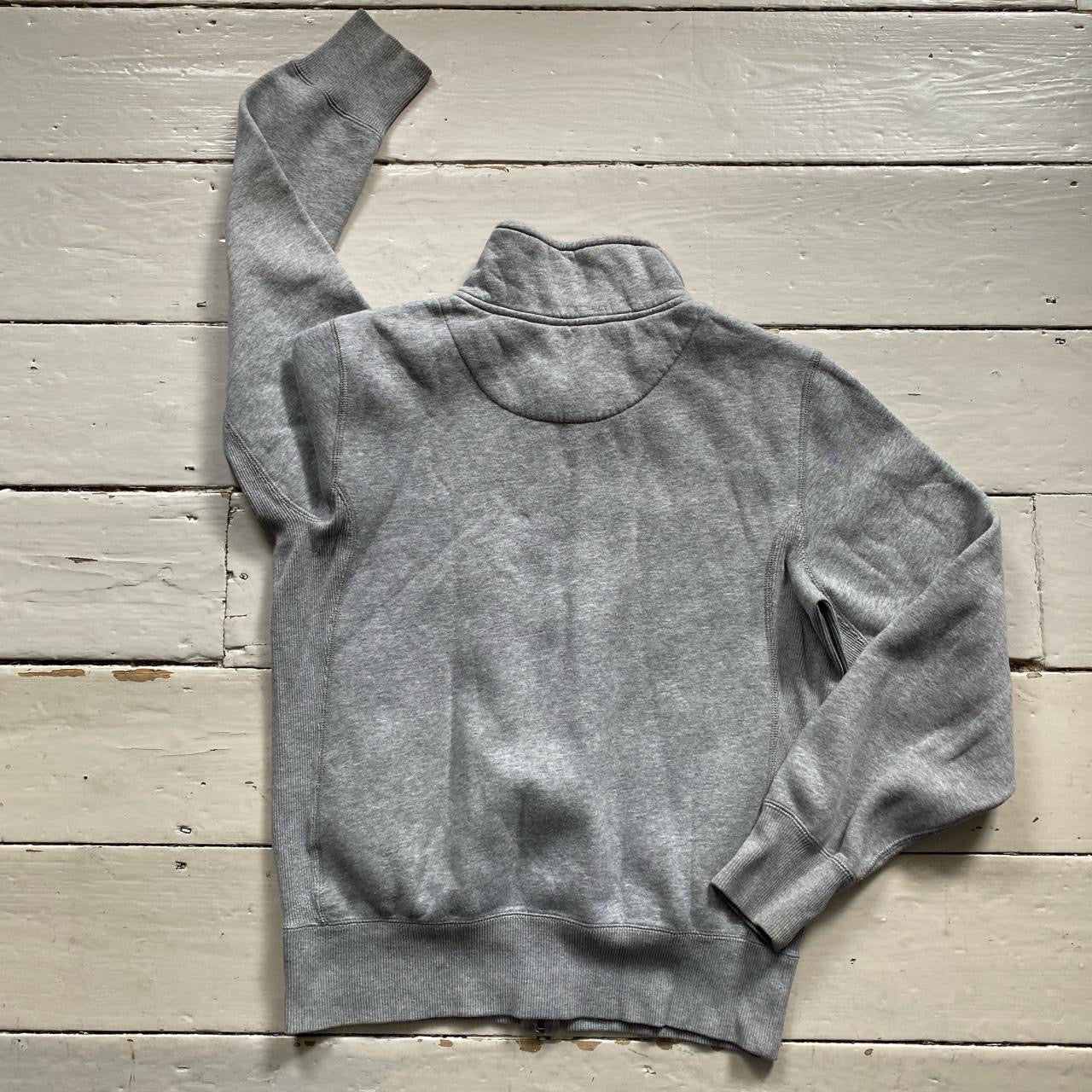 Nike Swoosh Grey Zip Jumper (Small)