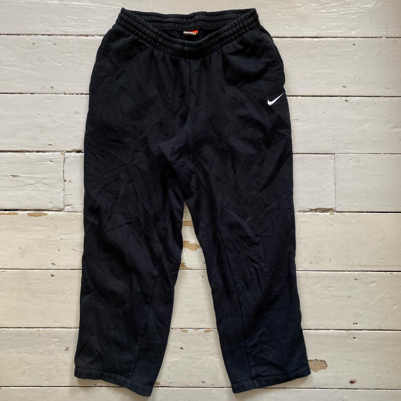 Nike Black and White Joggers (Medium)