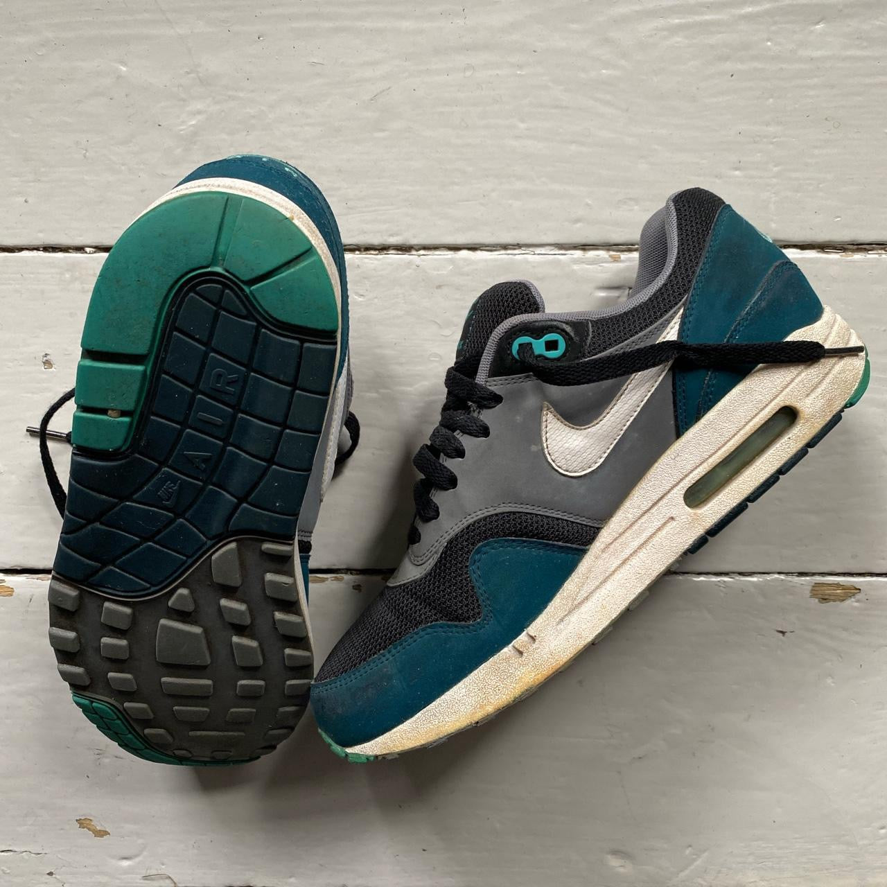 Nike Air Max 1 Grey White Blue (UK 7)