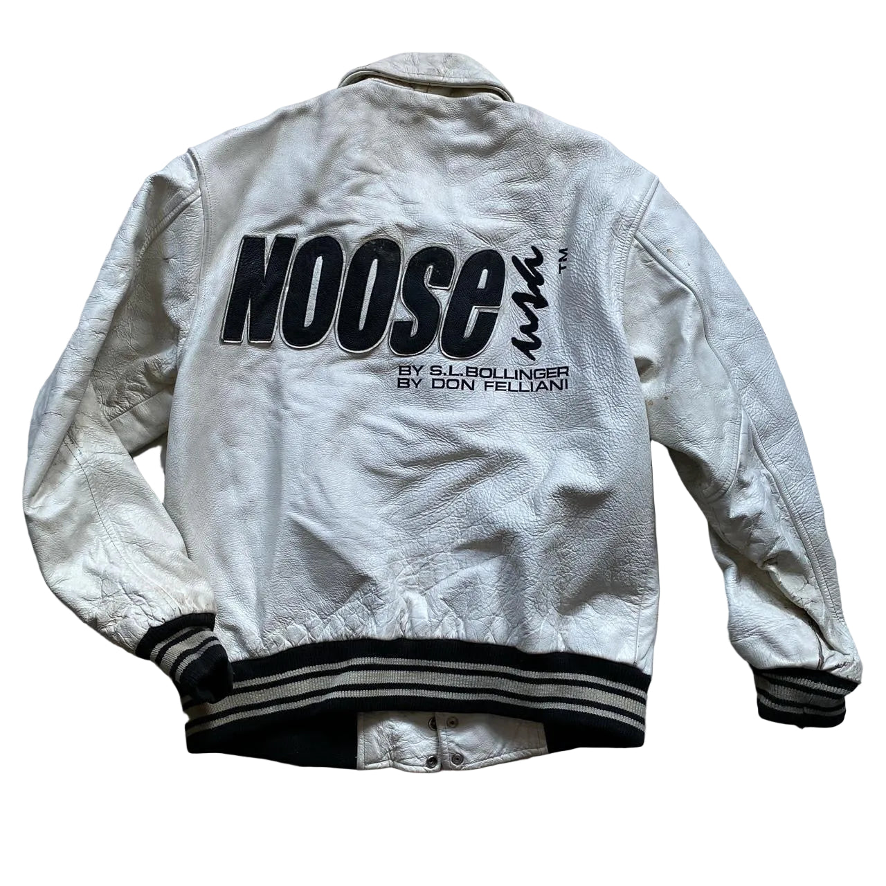 Noose Leather Vintage White Jacket (M)