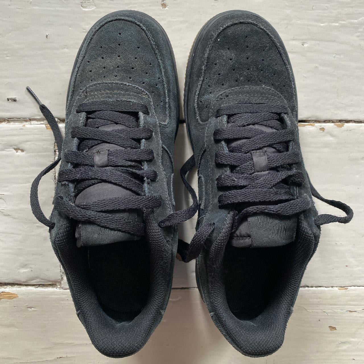 Nike Air Force 1 Black Suede Gum Sole (UK 5.5)