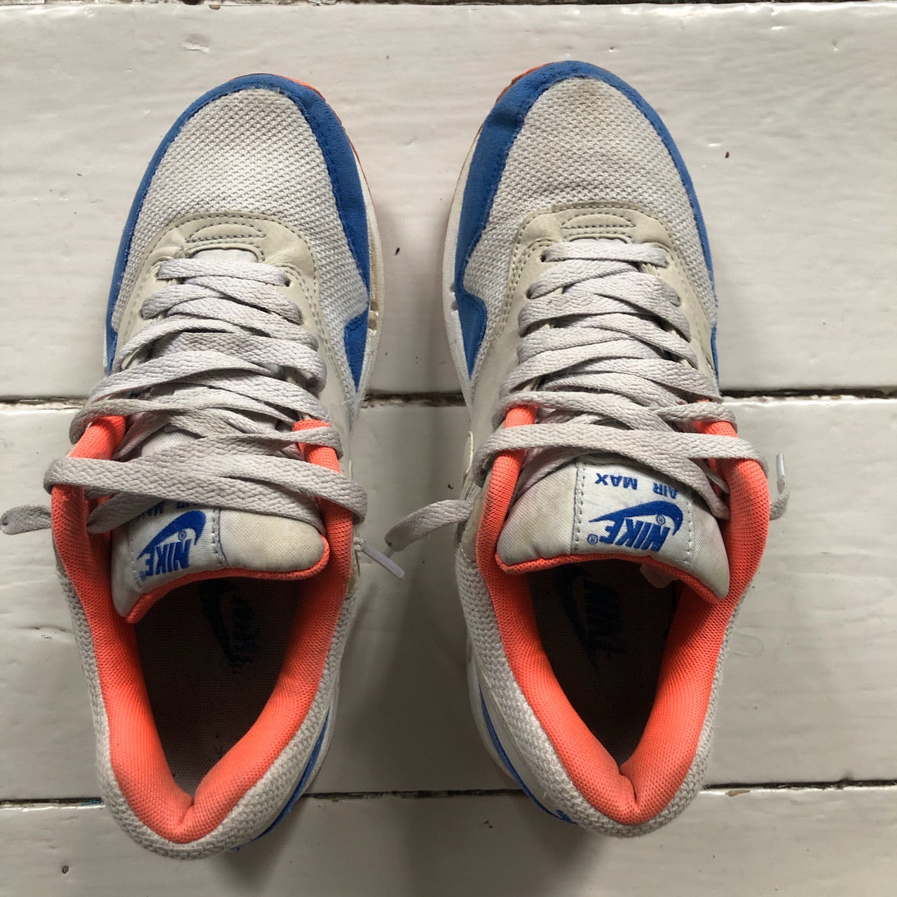 Nike Air Max 1 Blue Orange and White (UK 6)