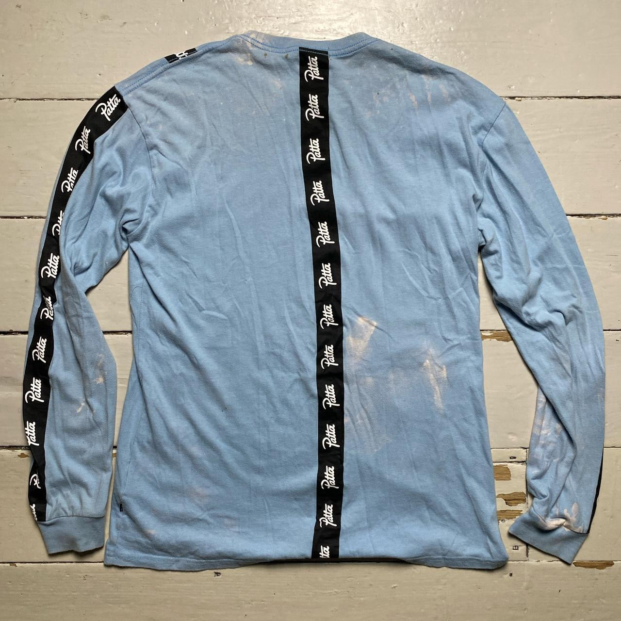 Patta Long Sleeve Bleached T Shirt (Large)